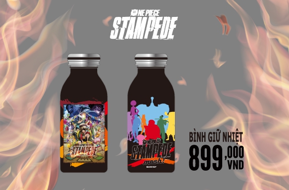 mosh! collaborated with film copyright ONE PIECE - STAMPEDE to launch stainless bottle mosh! limited edition